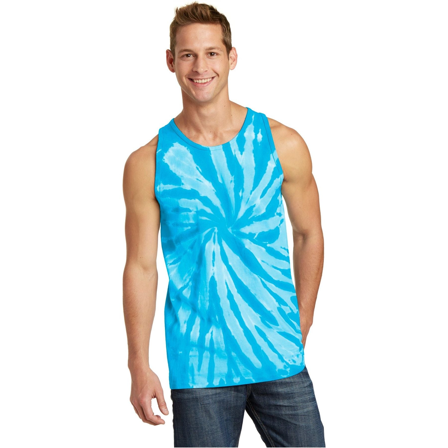 Port & Company ® Tie-Dye Tank Top. PC147TT - Port & Company PC147TT T-Shirts Port & Company Turquoise S