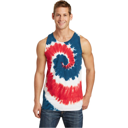 Port & Company ® Tie-Dye Tank Top. PC147TT - Port & Company PC147TT T-Shirts Port & Company USA Rainbow S