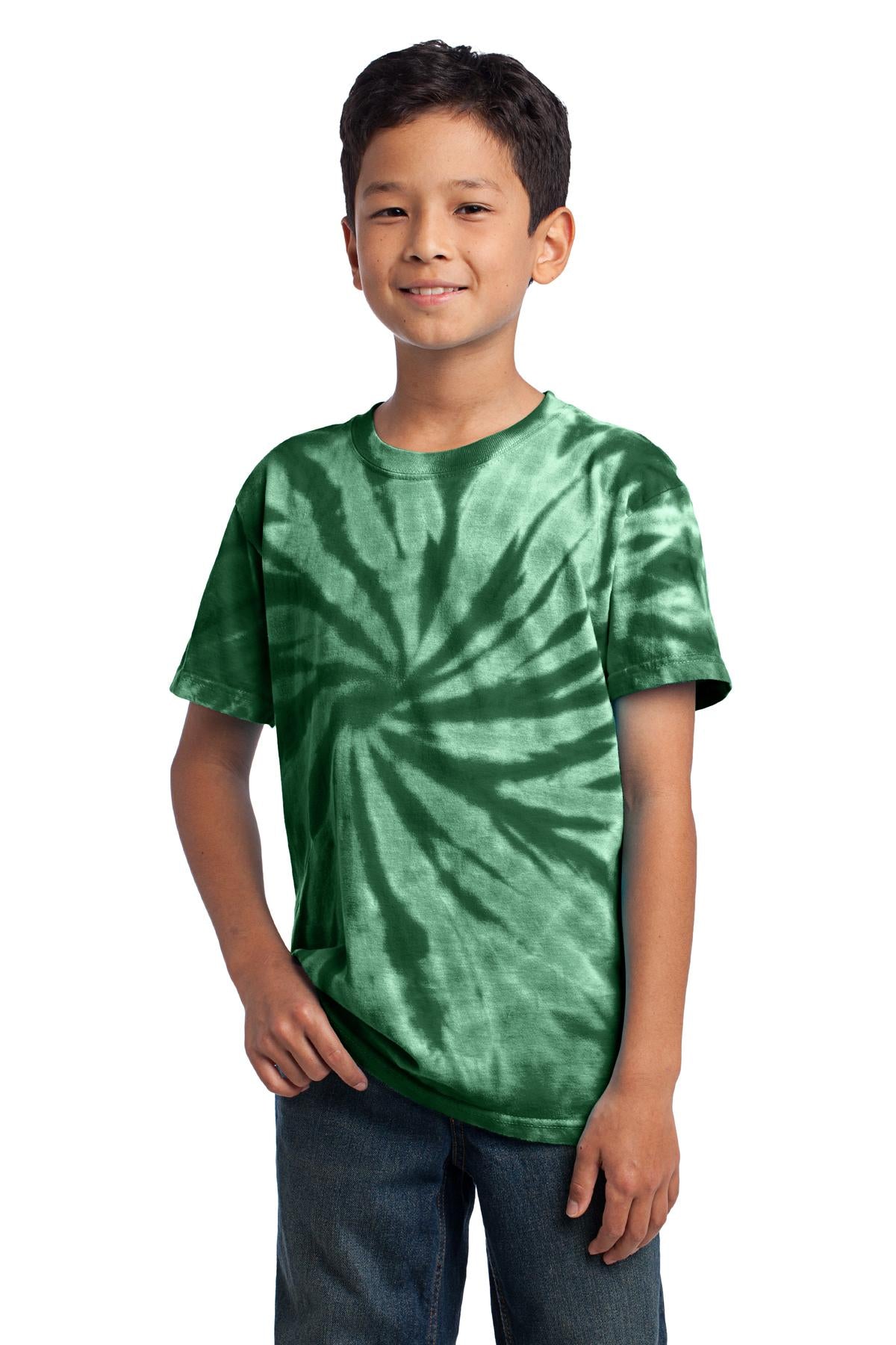 Port & Company ® - Youth Tie-Dye Tee. PC147Y - Forest Green - Port & Company PC147Y T-Shirts Port & Company Forest Green XS