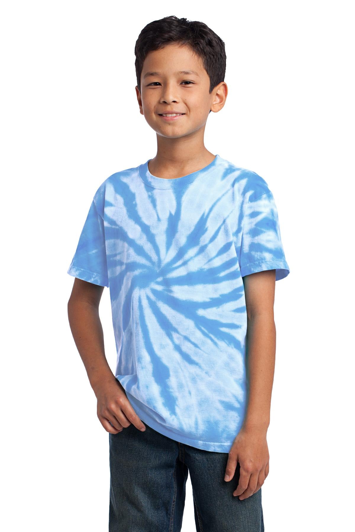 Port & Company ® - Youth Tie-Dye Tee. PC147Y - Light Blue - Port & Company PC147Y T-Shirts Port & Company