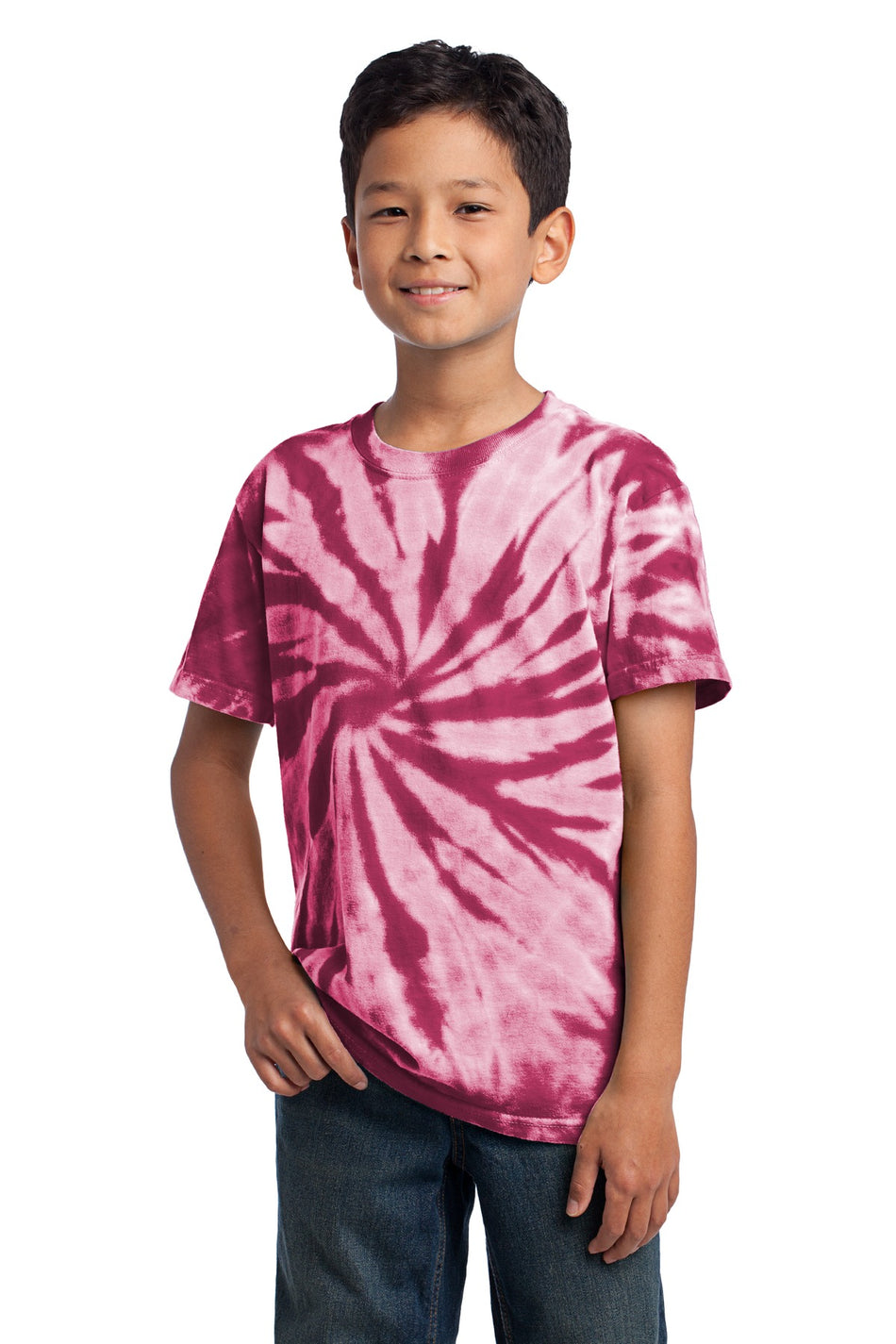 Port & Company ®  - Youth Tie-Dye Tee. PC147Y - Maroon - Port & Company PC147Y