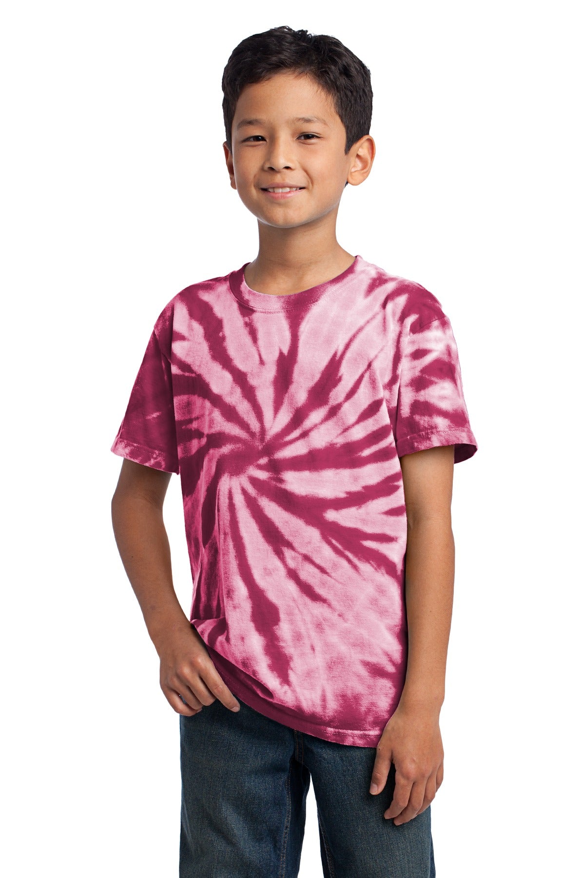 Port & Company ® - Youth Tie-Dye Tee. PC147Y - Maroon - Port & Company PC147Y T-Shirts Port & Company