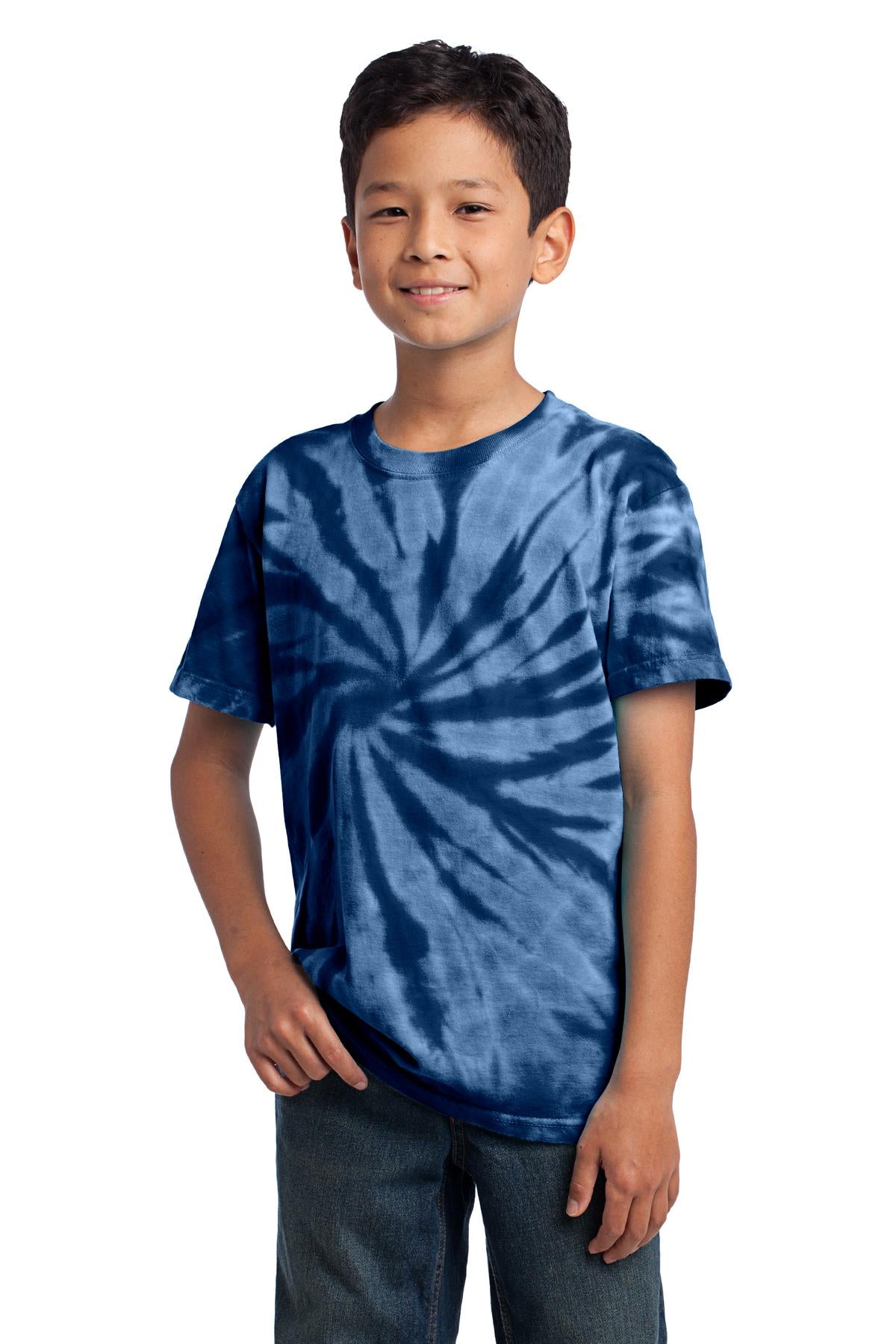 Port & Company ® - Youth Tie-Dye Tee. PC147Y - Navy - Port & Company PC147Y T-Shirts Port & Company Navy XS