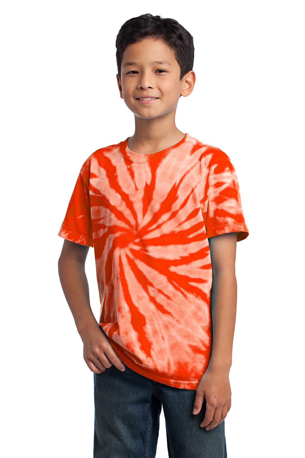 Port & Company ® - Youth Tie-Dye Tee. PC147Y - Orange - Port & Company PC147Y T-Shirts Port & Company Orange XS