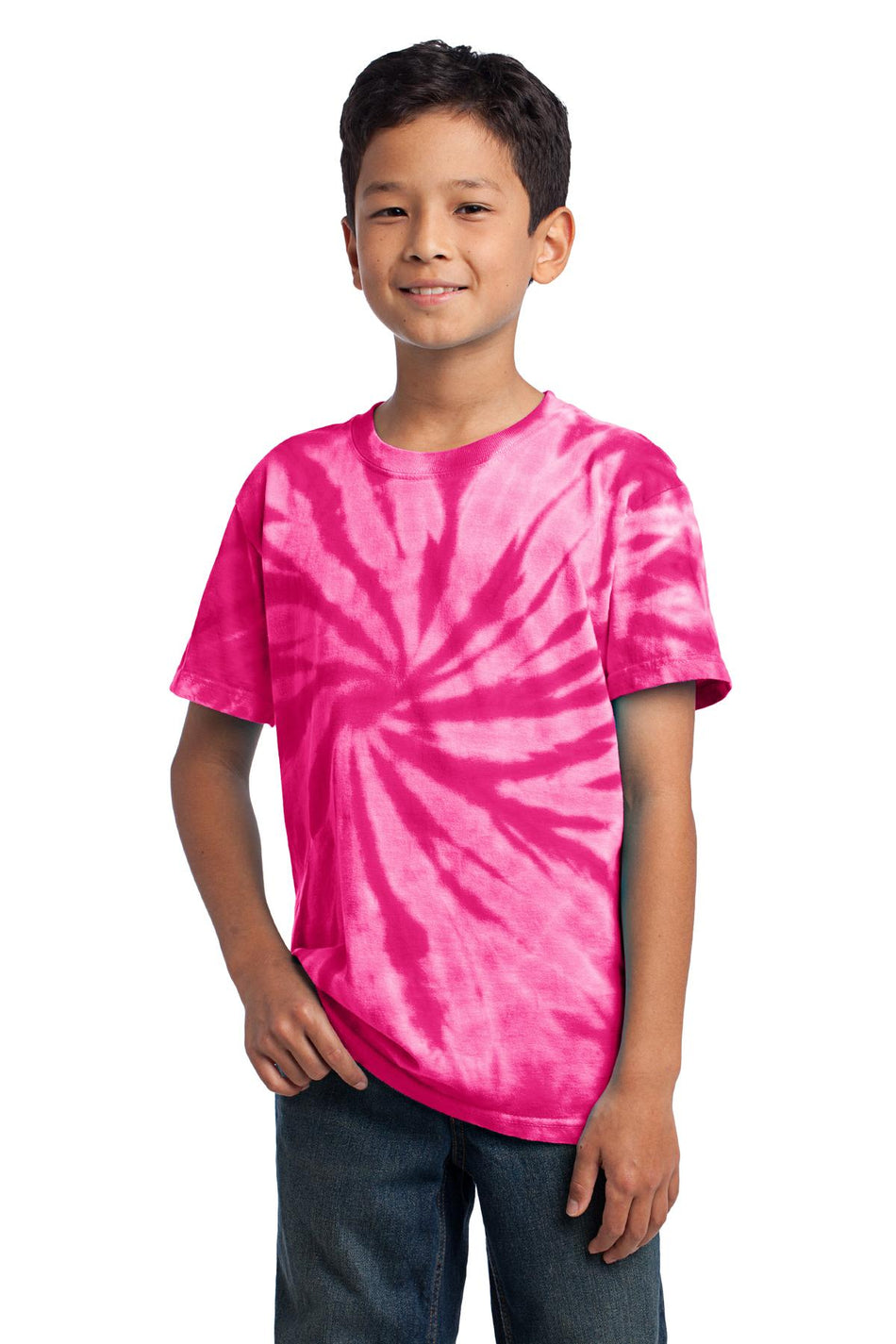 Port & Company ®  - Youth Tie-Dye Tee. PC147Y - Pink - Port & Company PC147Y