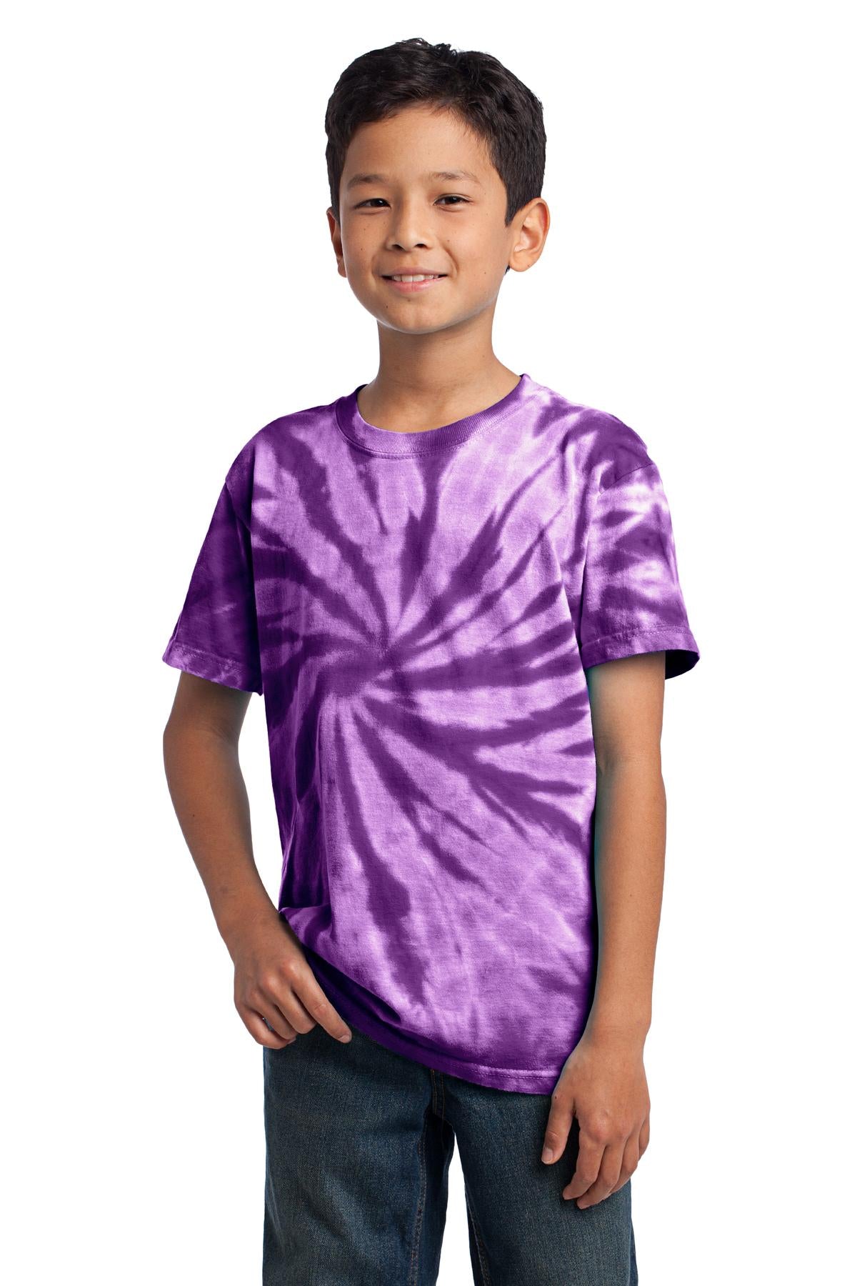 Port & Company ® - Youth Tie-Dye Tee. PC147Y - Purple - Port & Company PC147Y T-Shirts Port & Company