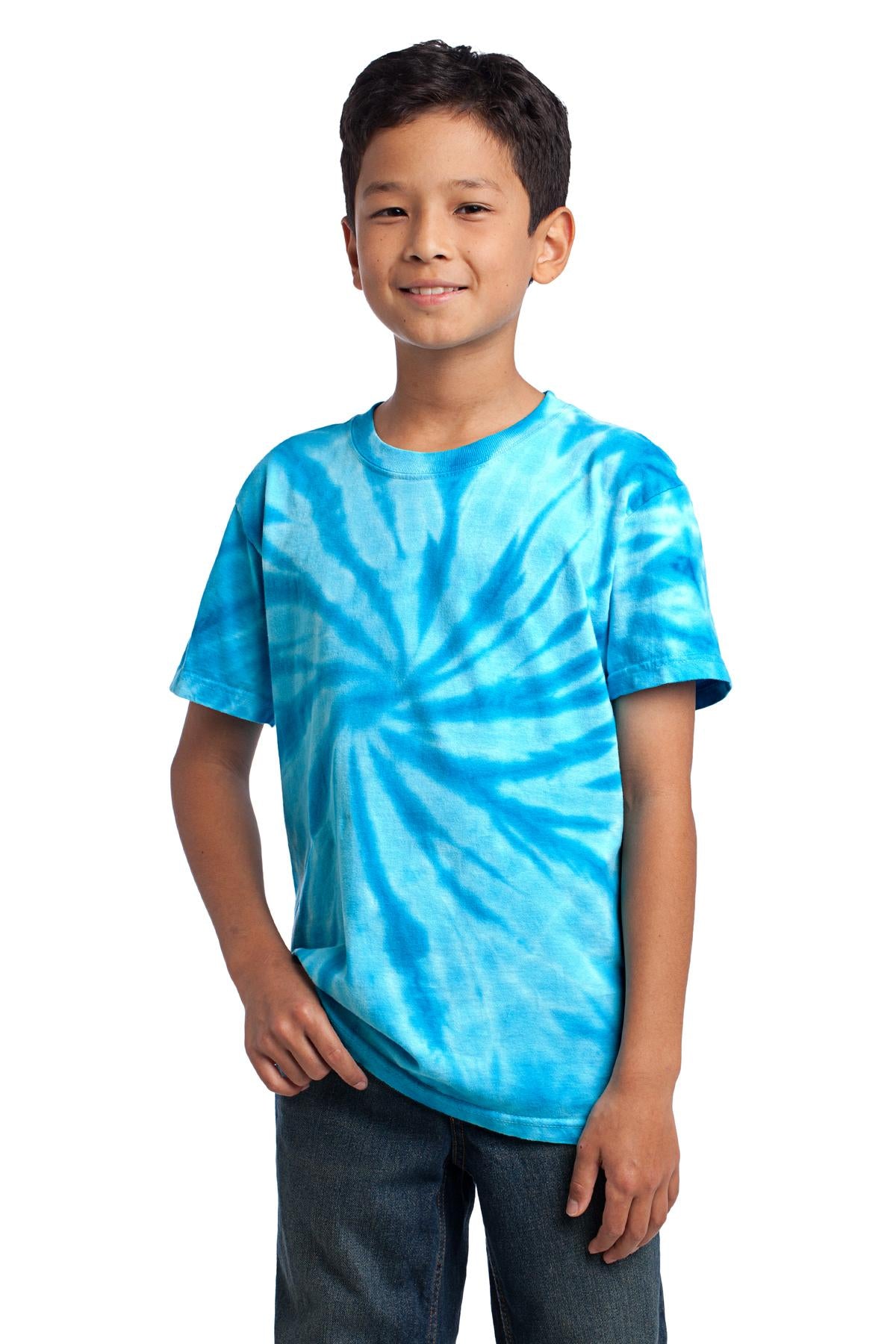 Port & Company ® - Youth Tie-Dye Tee. PC147Y - Turquoise - Port & Company PC147Y T-Shirts Port & Company Turquoise XS