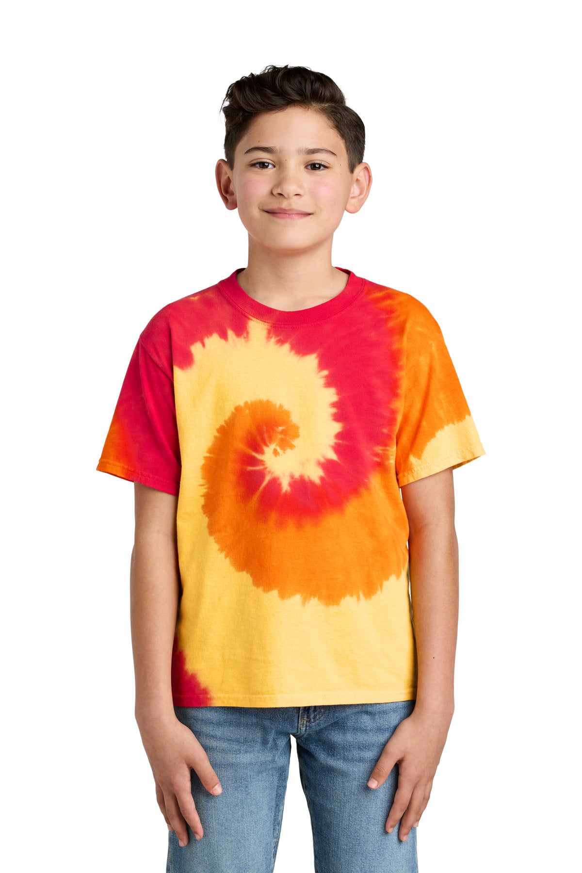 Port & Company ® - Youth Tie-Dye Tee. PC147Y - Blaze Rainbow - Port & Company PC147Y T-Shirts Port & Company Blaze Rainbow XS