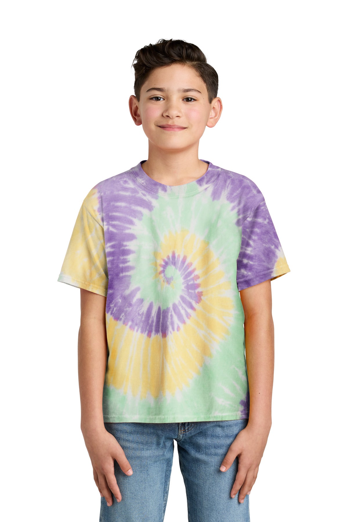 Port & Company ® - Youth Tie-Dye Tee. PC147Y - Mint Rainbow - Port & Company PC147Y T-Shirts Port & Company Mint Rainbow XS