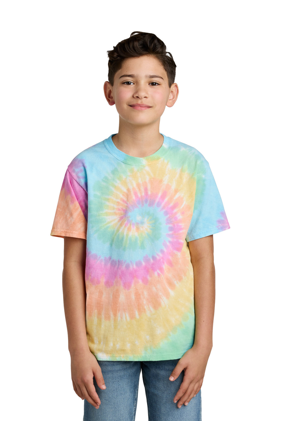 Port & Company ®  - Youth Tie-Dye Tee. PC147Y - Pastel Rainbow - Port & Company PC147Y