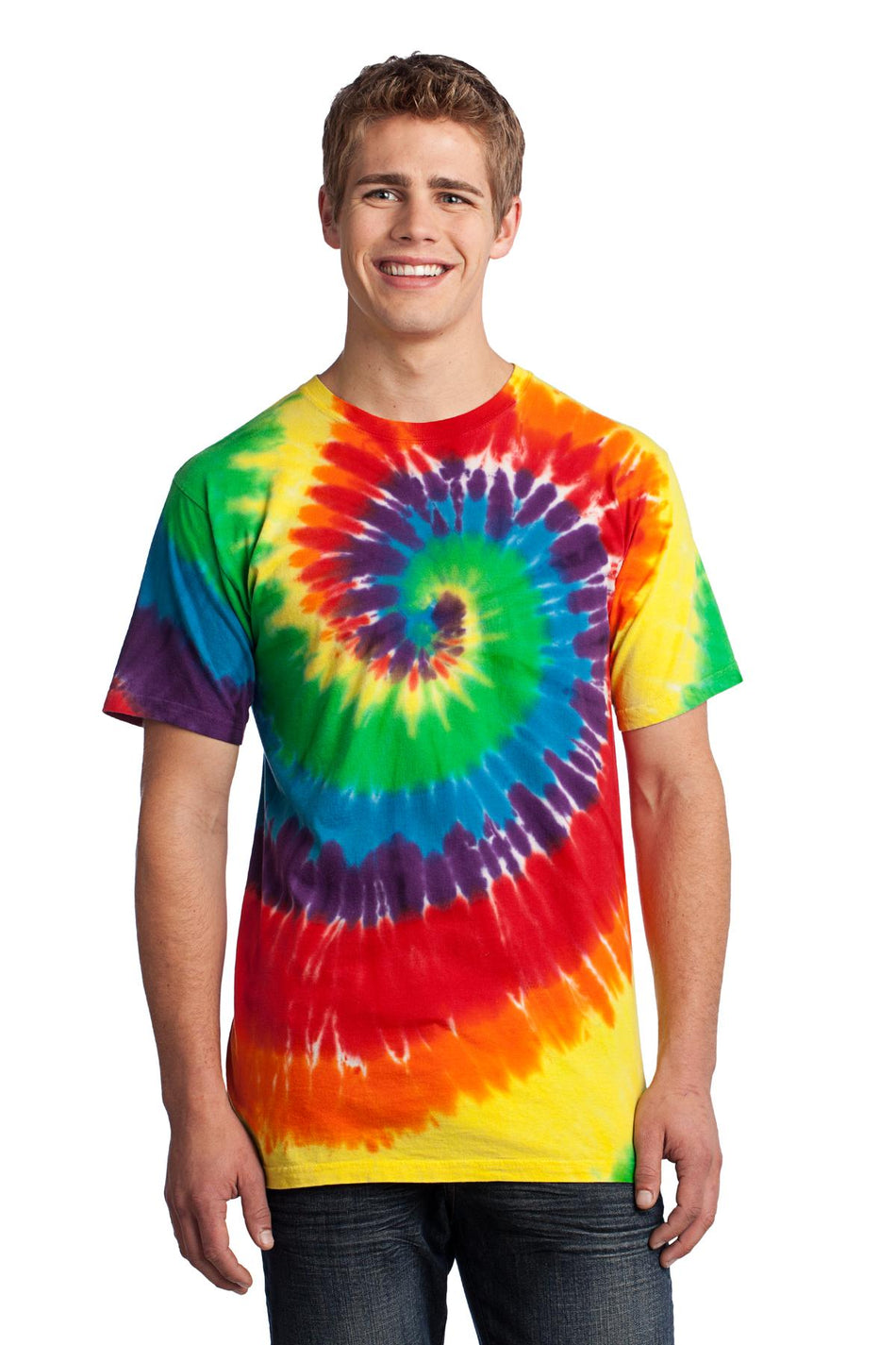 Port & Company ® - Tie-Dye Tee. PC147 - Rainbow - Port & Company PC147 T-Shirts Port & Company Rainbow S