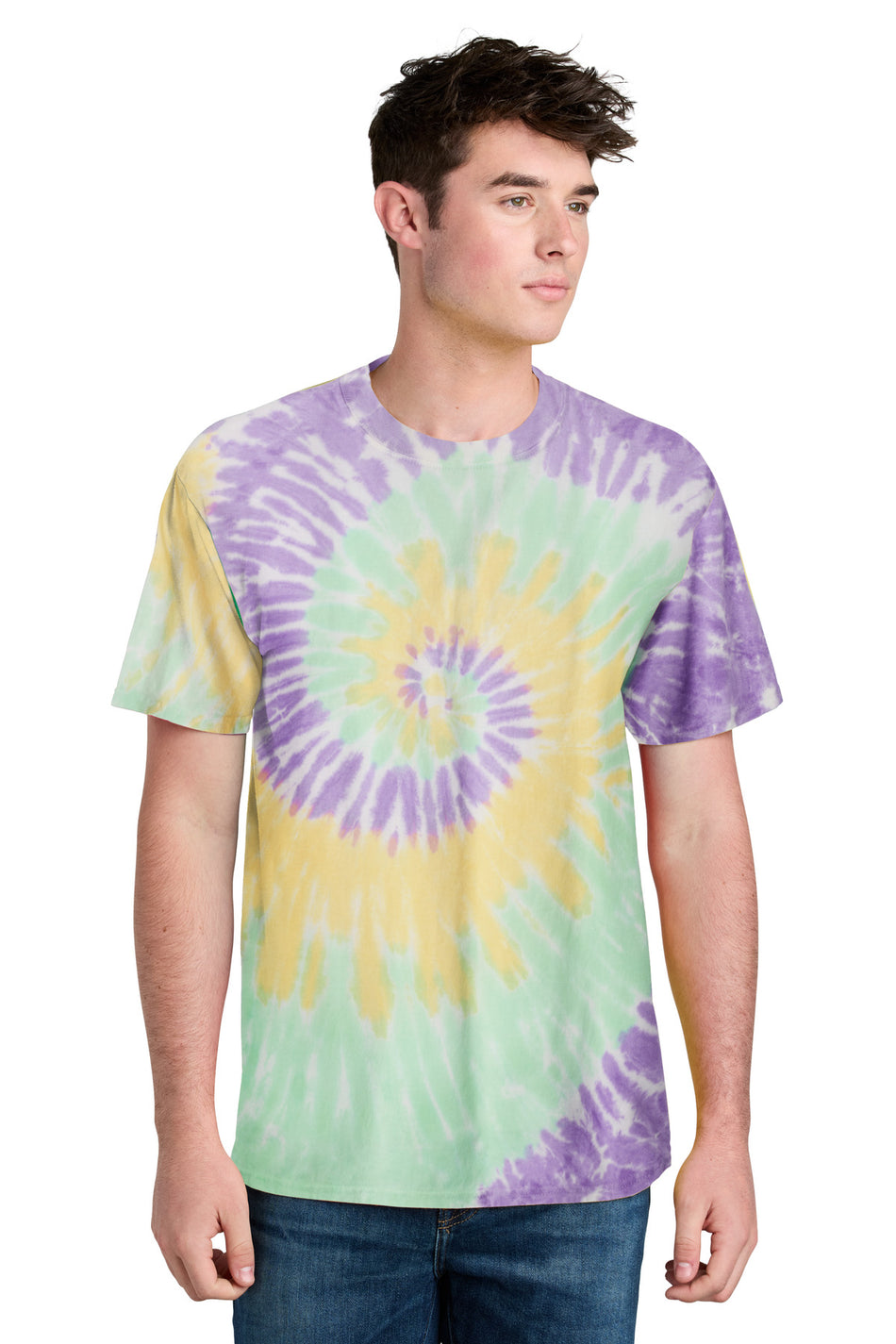 Port & Company ® - Tie-Dye Tee. PC147 - Mint Rainbow - Port & Company PC147 T-Shirts Port & Company Mint Rainbow S