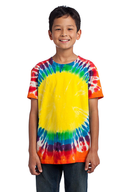 Port & Company ® - Youth Window Tie-Dye Tee. PC149Y - Port & Company PC149Y T-Shirts Port & Company Rainbow XS