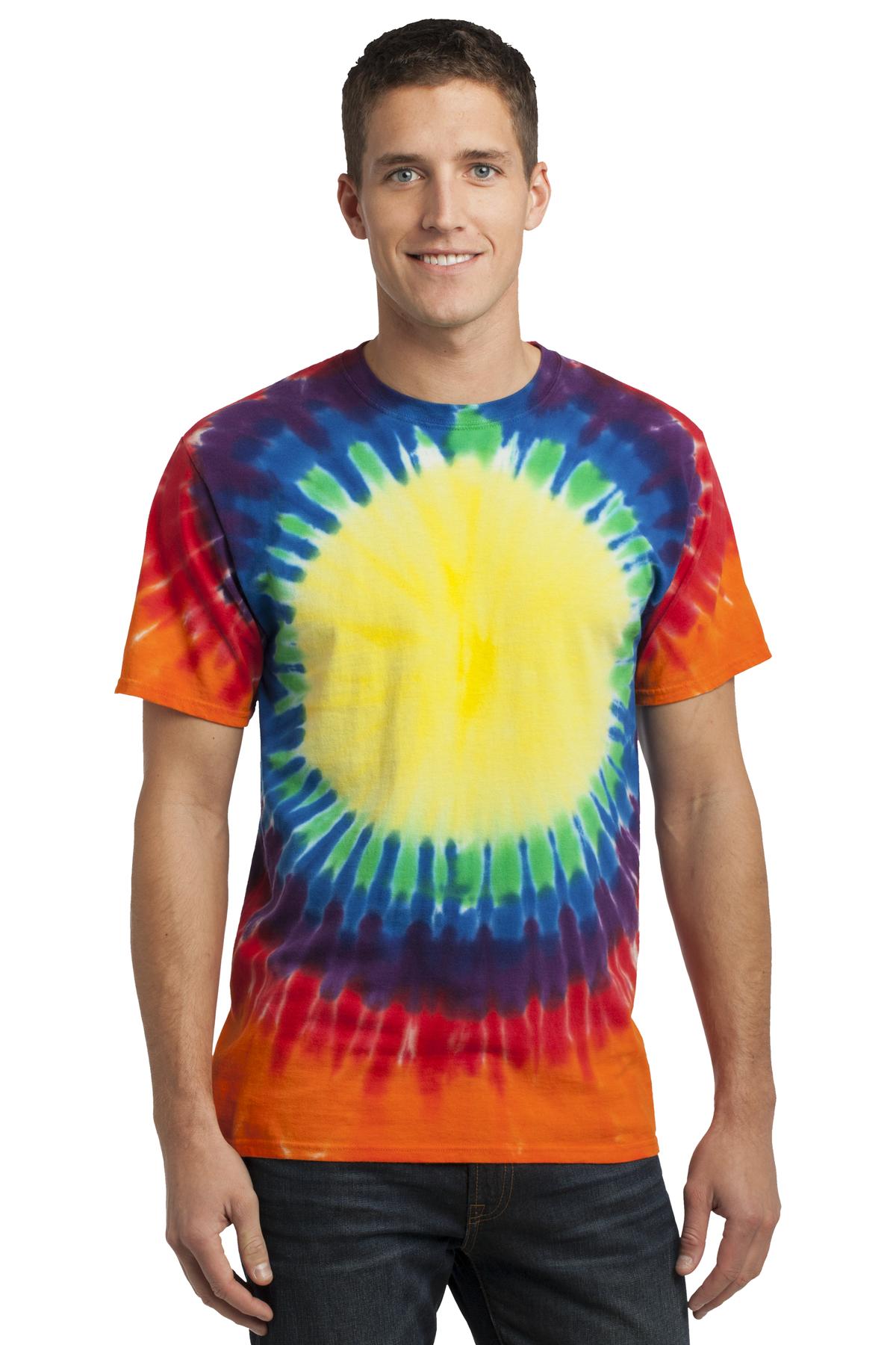 Port & Company ® -Window Tie-Dye Tee. PC149 - Port & Company PC149 T-Shirts Port & Company Rainbow S