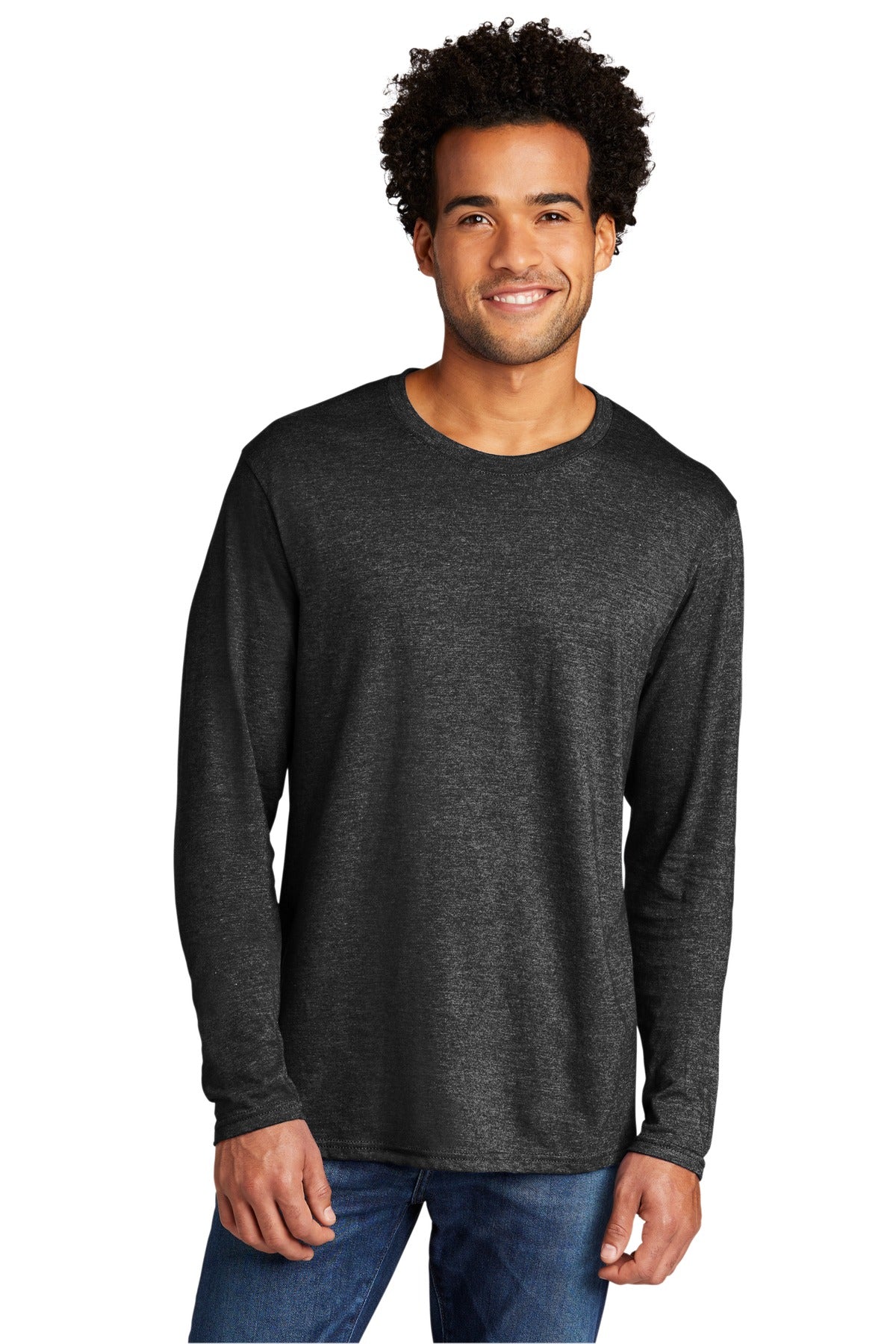 Port & Company ® Tri-Blend Long Sleeve Tee. PC330LS - Port & Company PC330LS T-Shirts Port & Company Black Heather S