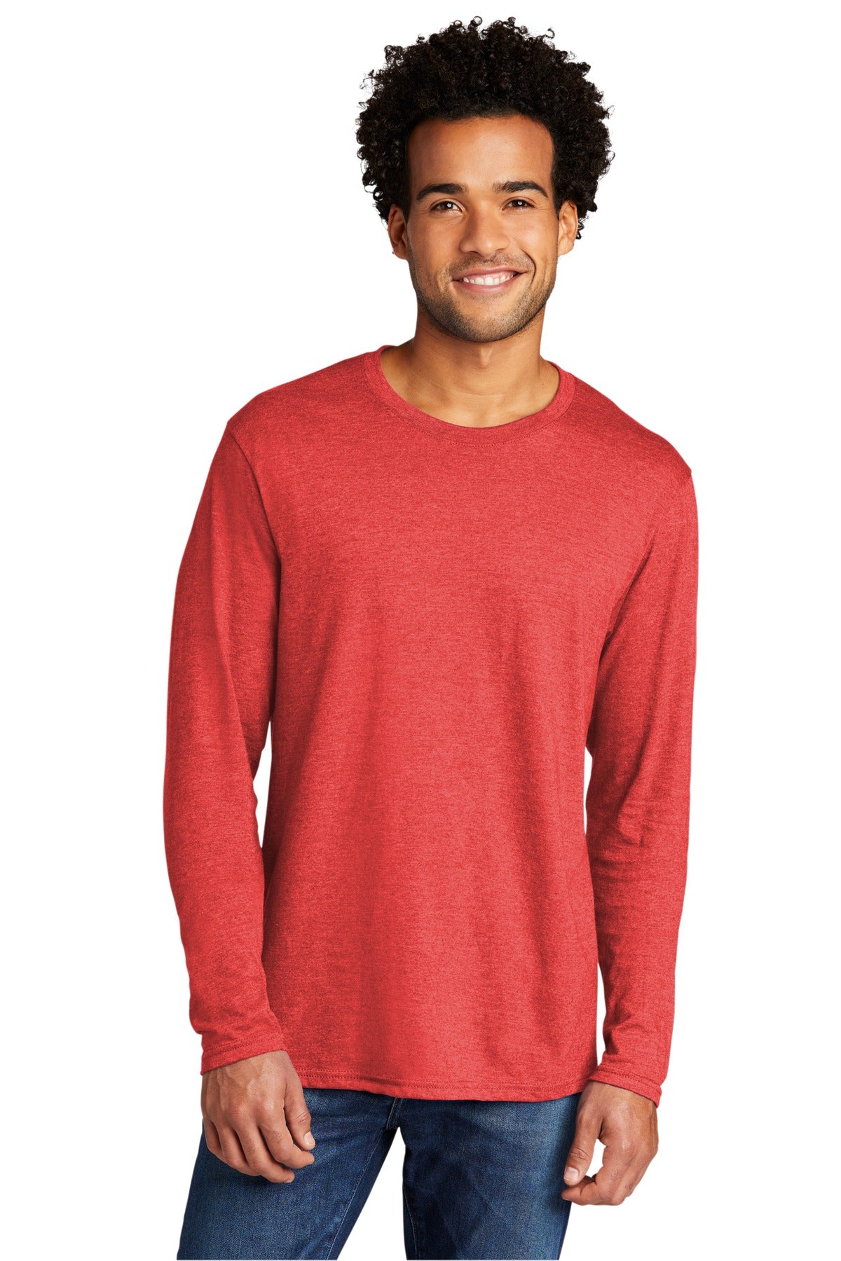 Port & Company ® Tri-Blend Long Sleeve Tee. PC330LS - Port & Company PC330LS T-Shirts Port & Company Bright Red Heather S