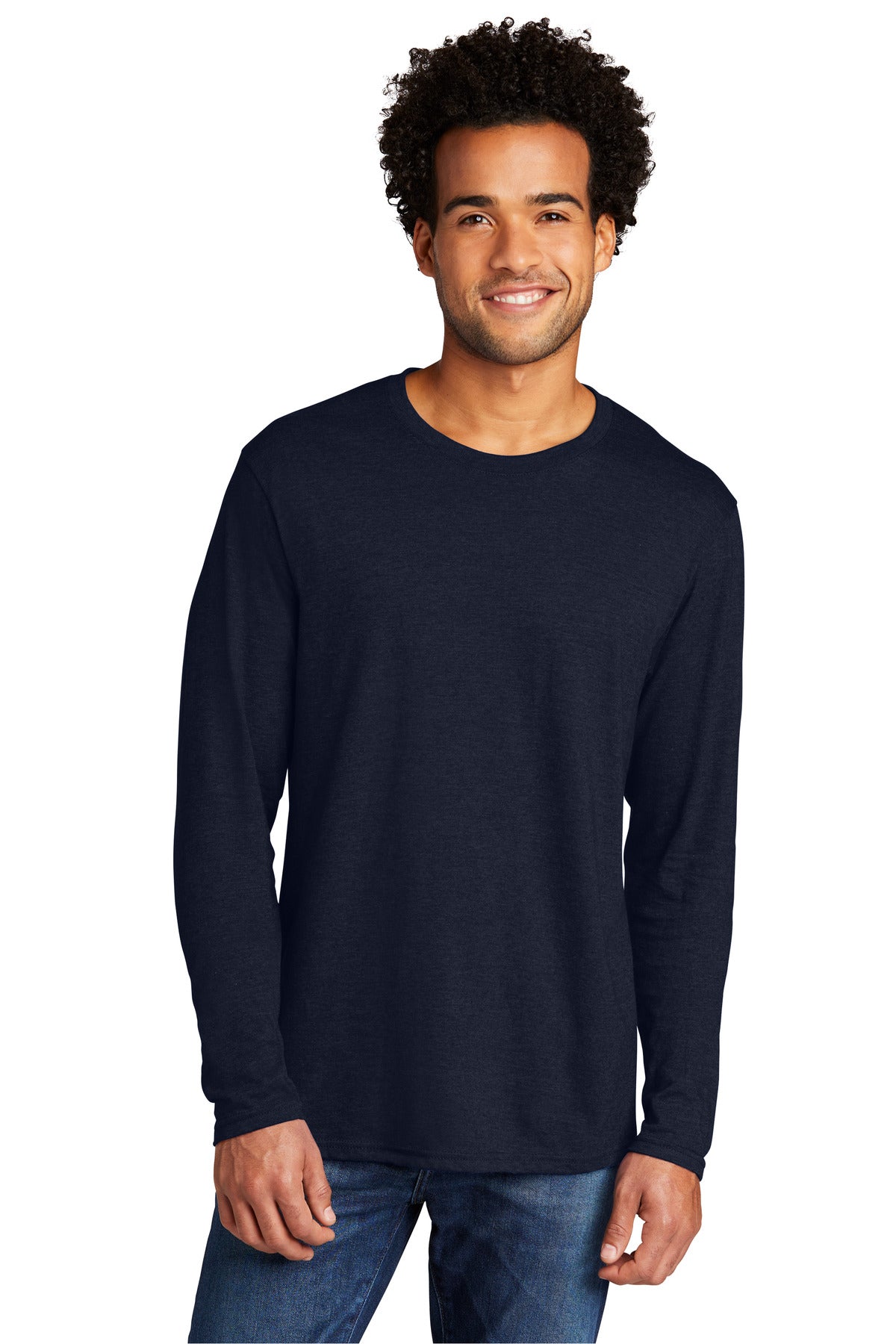 Port & Company ® Tri-Blend Long Sleeve Tee. PC330LS - Port & Company PC330LS T-Shirts Port & Company Deep Navy S