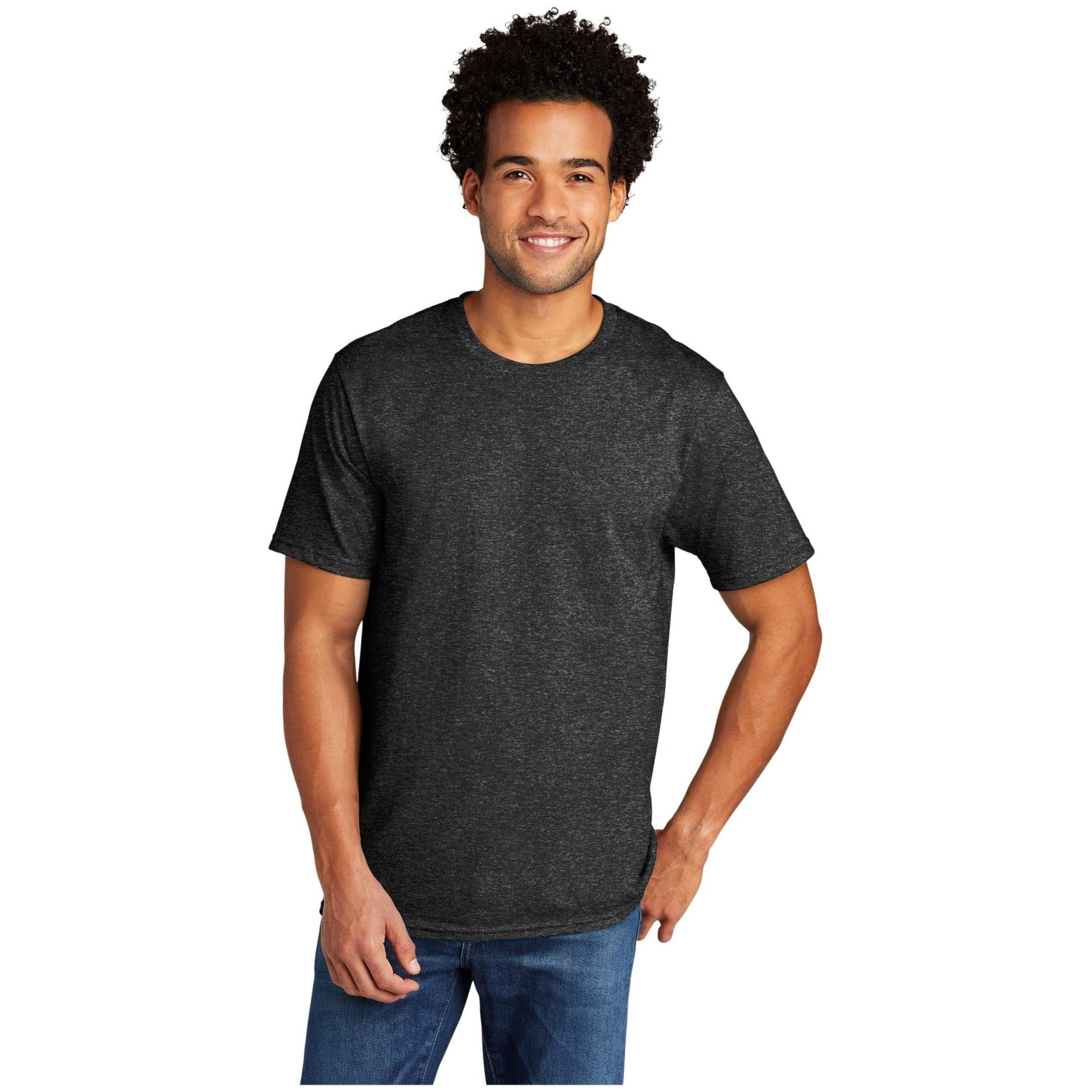 Port & Company ® Tri-Blend Tee. PC330 - Black Heather - Port & Company PC330 T-Shirts Port & Company Black Heather S