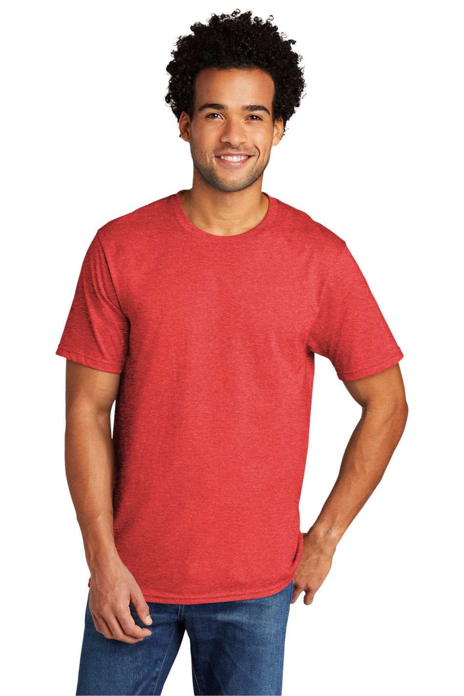 Port & Company ®  Tri-Blend Tee. PC330 - Bright Red Heather - Port & Company PC330