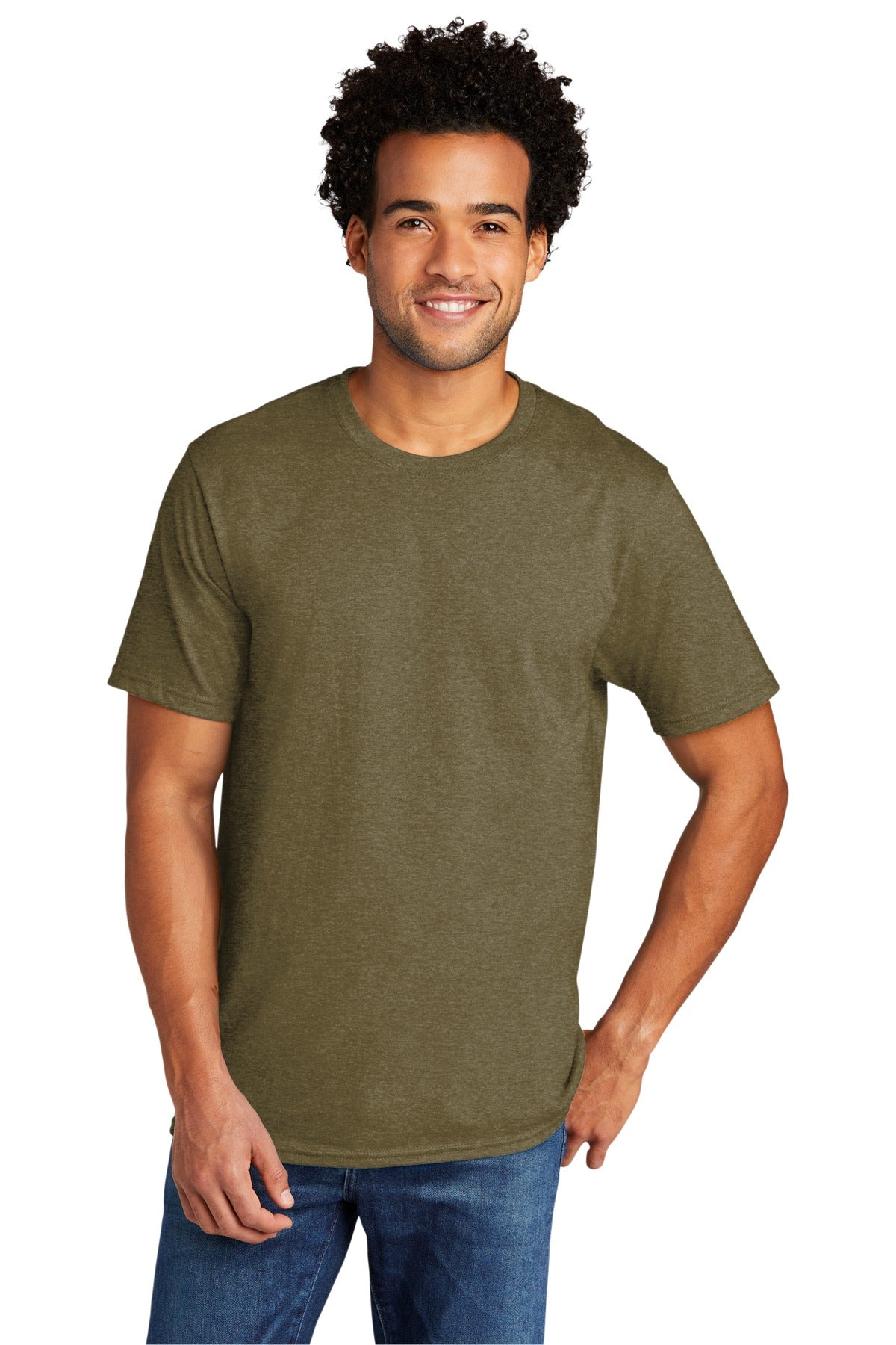 Port & Company ® Tri-Blend Tee. PC330 - Coyote Brown Heather - Port & Company PC330 T-Shirts Port & Company Coyote Brown Heather S