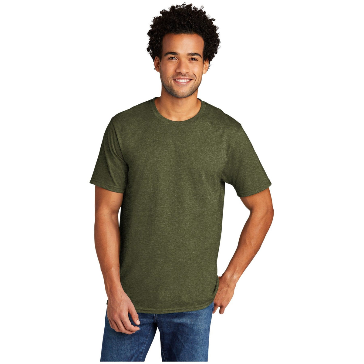 Port & Company ® Tri-Blend Tee. PC330 - Military Green Heather - Port & Company PC330 T-Shirts Port & Company Military Green Heather S