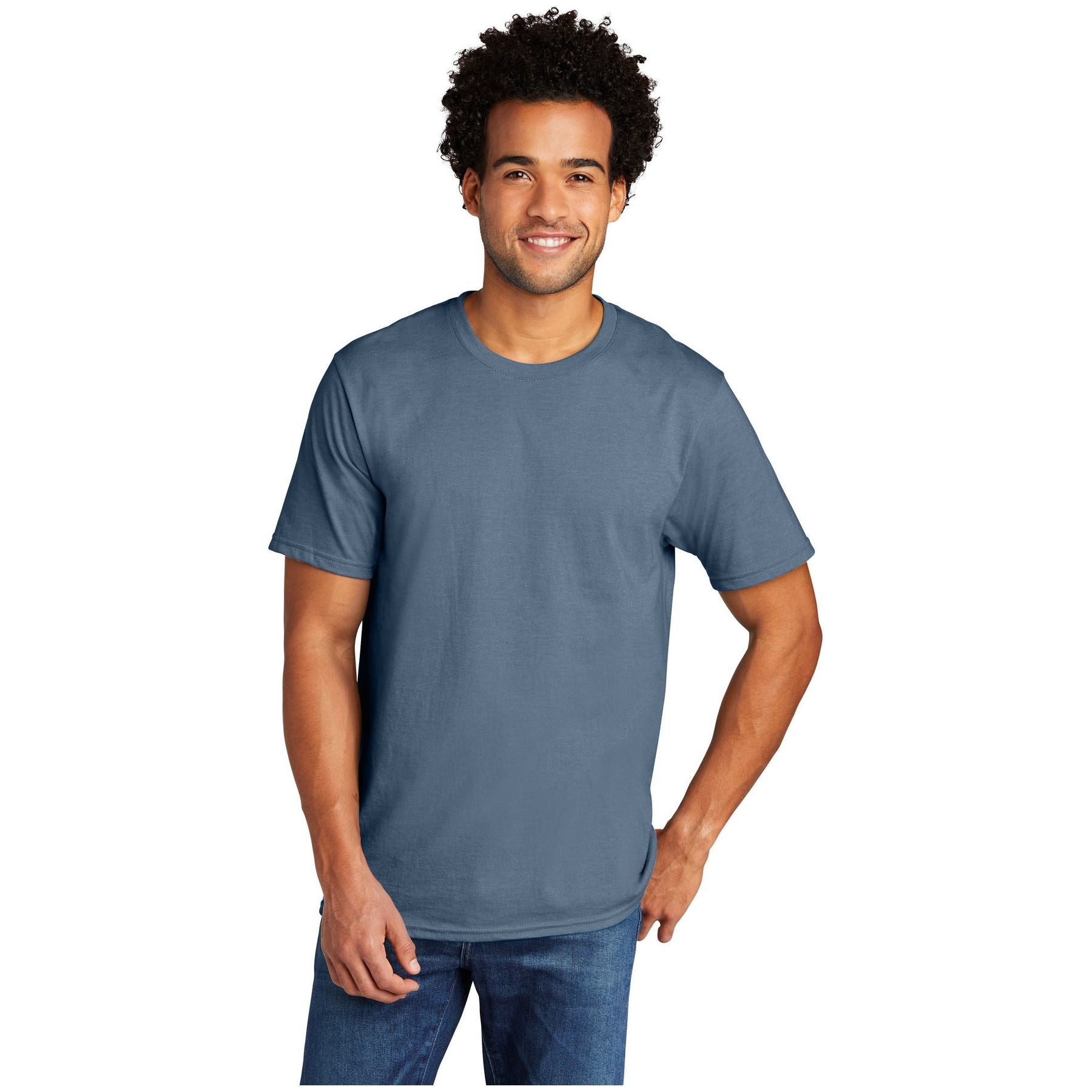 Port & Company ® Tri-Blend Tee. PC330 - Steel Blue Heather - Port & Company PC330 T-Shirts Port & Company Steel Blue Heather S