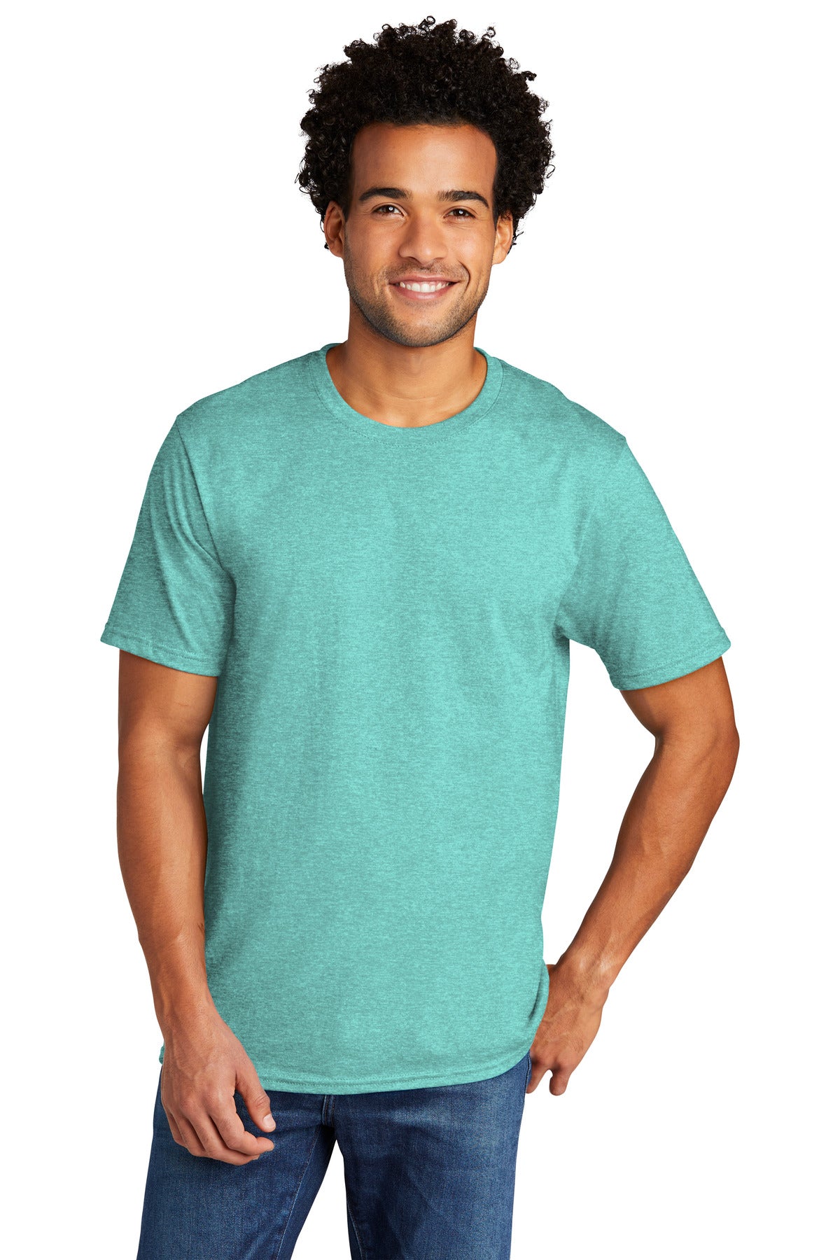 Port & Company ® Tri-Blend Tee. PC330 - Vivid Teal Heather - Port & Company PC330 T-Shirts Port & Company Vivid Teal Heather S