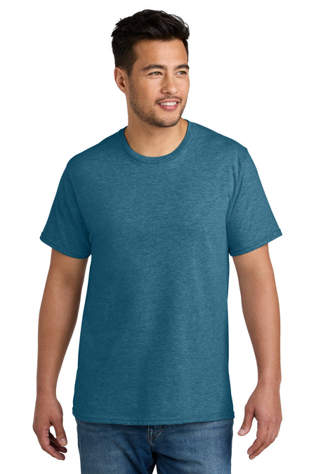 Port & Company ® CVC Tee PC340 - Mountain Blue Heather - Port & Company PC340 T-Shirts Port & Company Mountain Blue Heather S