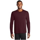 Port & Company® Long Sleeve Performance Blend Tee PC381LS T-Shirts Port & Company Athletic Maroon S