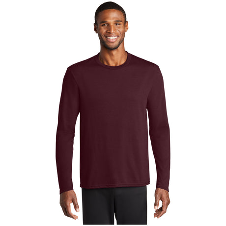 Port & Company® Long Sleeve Performance Blend Tee PC381LS T-Shirts Port & Company Athletic Maroon S