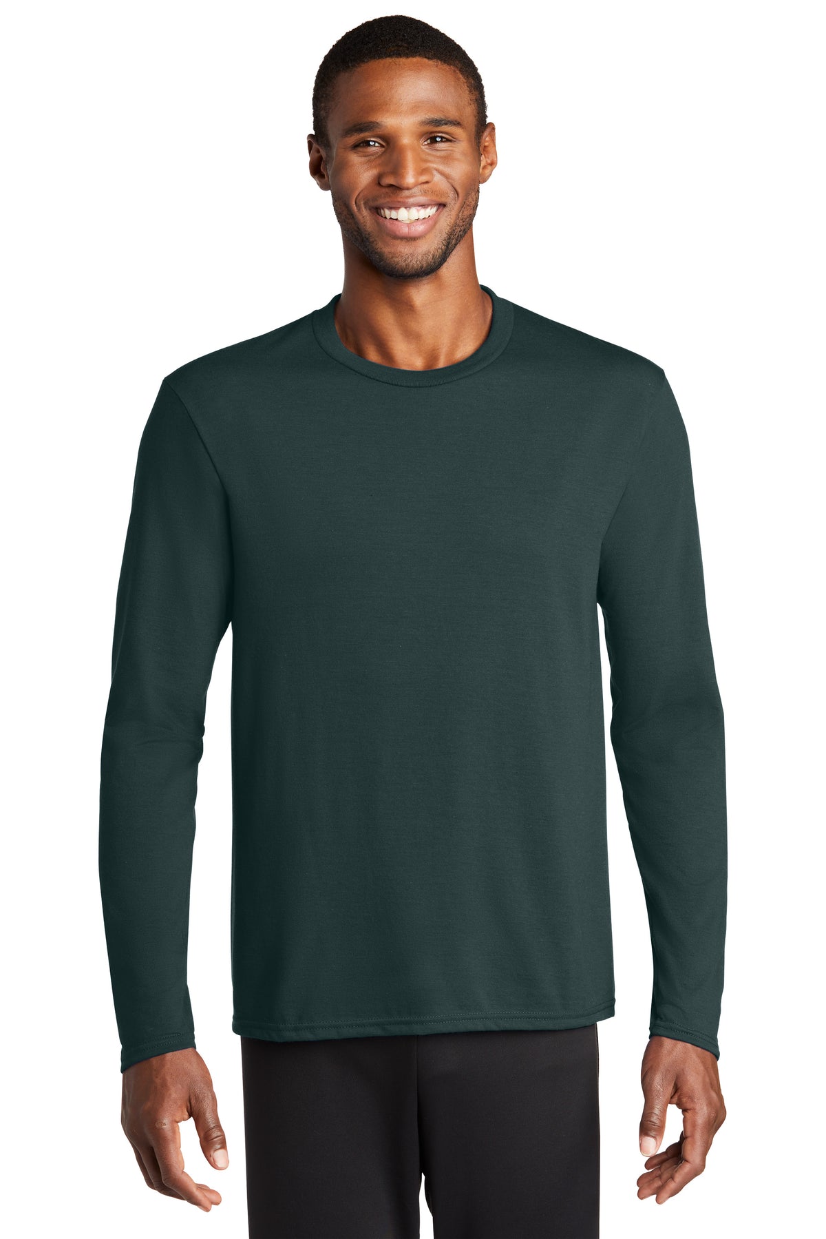 Port & Company® Long Sleeve Performance Blend Tee PC381LS T-Shirts Port & Company Dark Green S