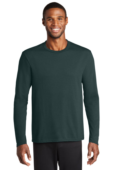 Port & Company® Long Sleeve Performance Blend Tee PC381LS T-Shirts Port & Company Dark Green S