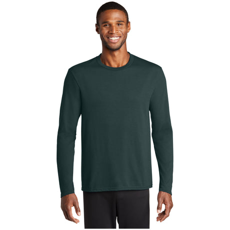 Port & Company® Long Sleeve Performance Blend Tee PC381LS T-Shirts Port & Company Dark Green S