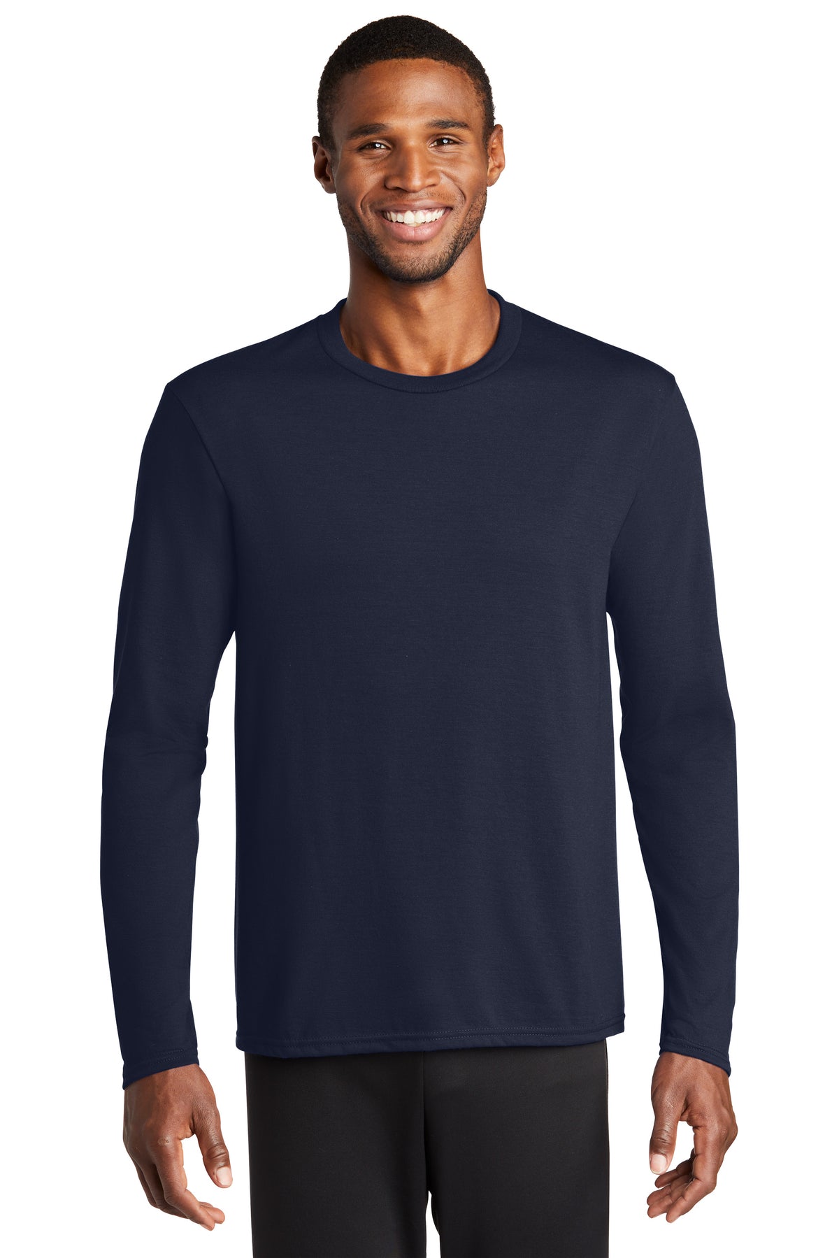 Port & Company® Long Sleeve Performance Blend Tee PC381LS T-Shirts Port & Company Deep Navy S