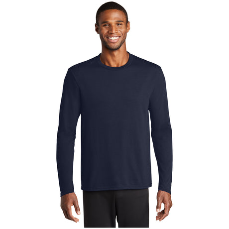 Port & Company® Long Sleeve Performance Blend Tee PC381LS T-Shirts Port & Company Deep Navy S