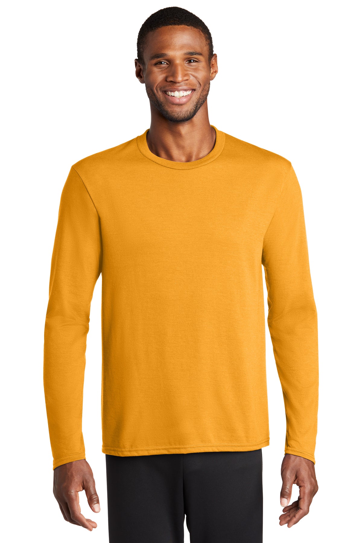 Port & Company® Long Sleeve Performance Blend Tee PC381LS T-Shirts Port & Company Gold S