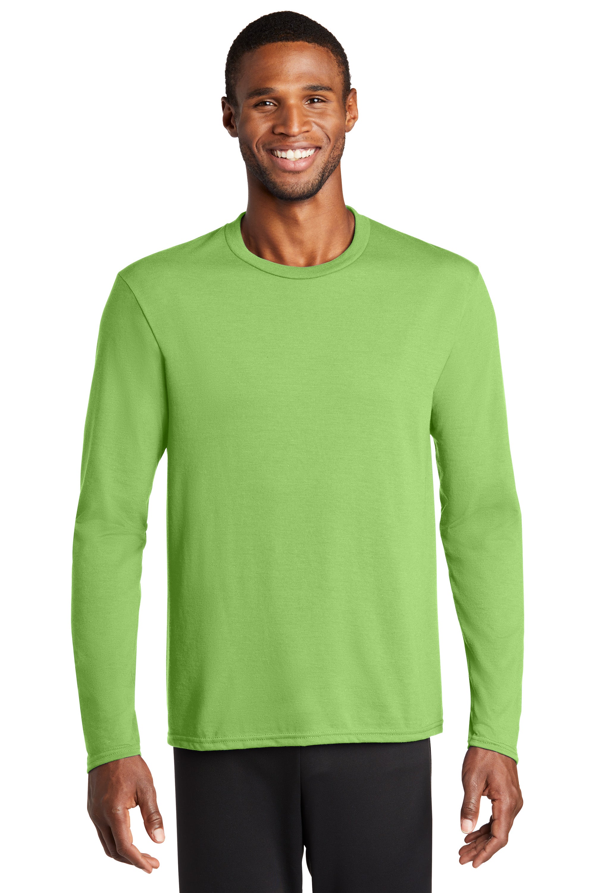 Port & Company® Long Sleeve Performance Blend Tee PC381LS T-Shirts Port & Company Lime Green S