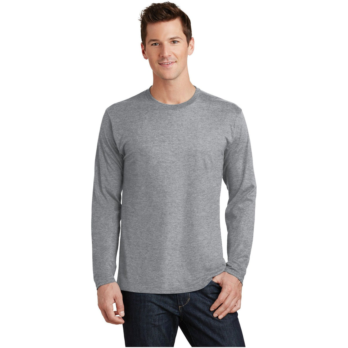 Port & Company ® Long Sleeve Fan Favorite Tee. PC450LS - Athletic Heather - Port & Company PC450LS T-Shirts Port & Company Athletic Heather S