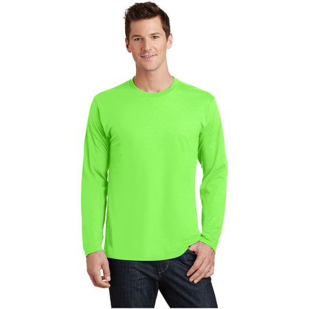 Port & Company ® Long Sleeve Fan Favorite Tee. PC450LS - Flash Green - Port & Company PC450LS T-Shirts Port & Company Flash Green S