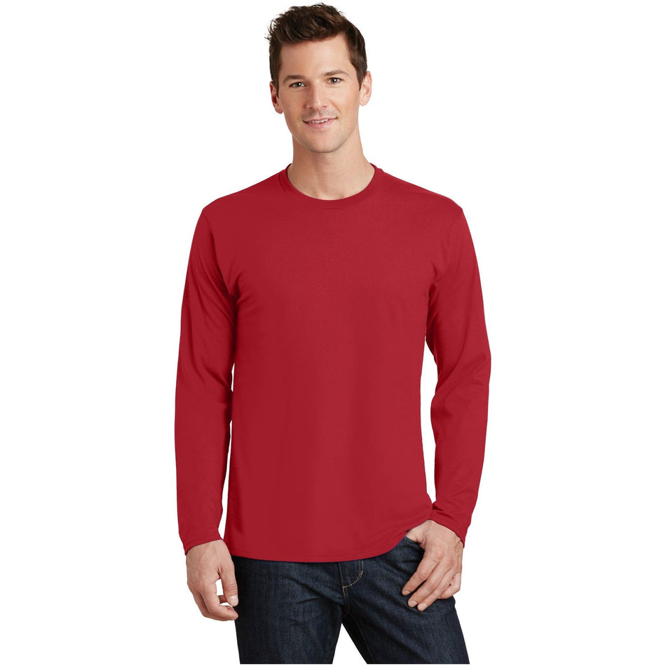 Port & Company ® Long Sleeve Fan Favorite Tee. PC450LS - Team Cardinal - Port & Company PC450LS T-Shirts Port & Company Team Cardinal S