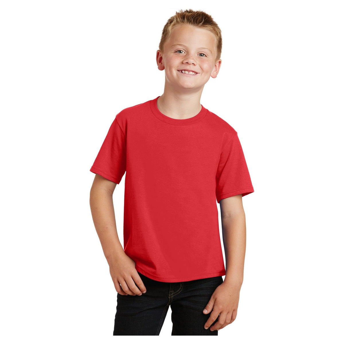 Port & Company ® Youth Fan Favorite Tee. PC450Y - Bright Red - Port & Company PC450Y T-Shirts Port & Company Bright Red XS