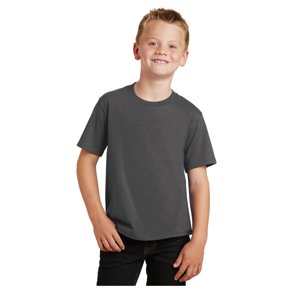 Port & Company ® Youth Fan Favorite Tee. PC450Y - Charcoal - Port & Company PC450Y T-Shirts Port & Company Charcoal XS