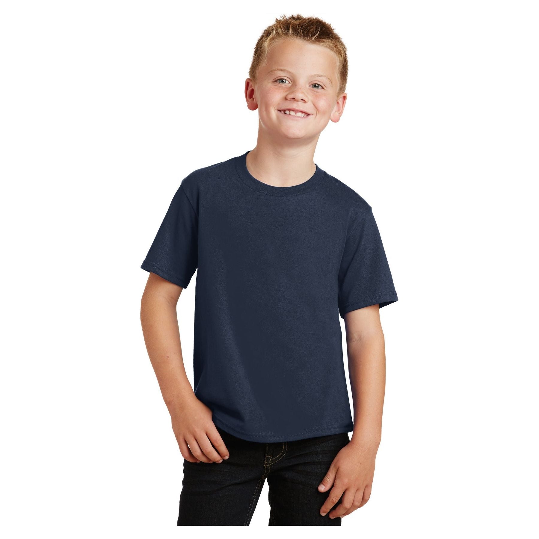 Port & Company ® Youth Fan Favorite Tee. PC450Y - Deep Navy - Port & Company PC450Y T-Shirts Port & Company Deep Navy XS