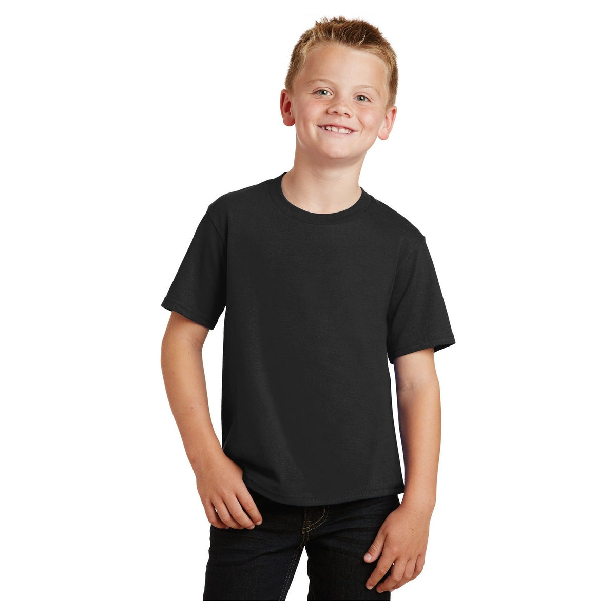 Port & Company ® Youth Fan Favorite Tee. PC450Y - Jet Black - Port & Company PC450Y T-Shirts Port & Company Jet Black XS