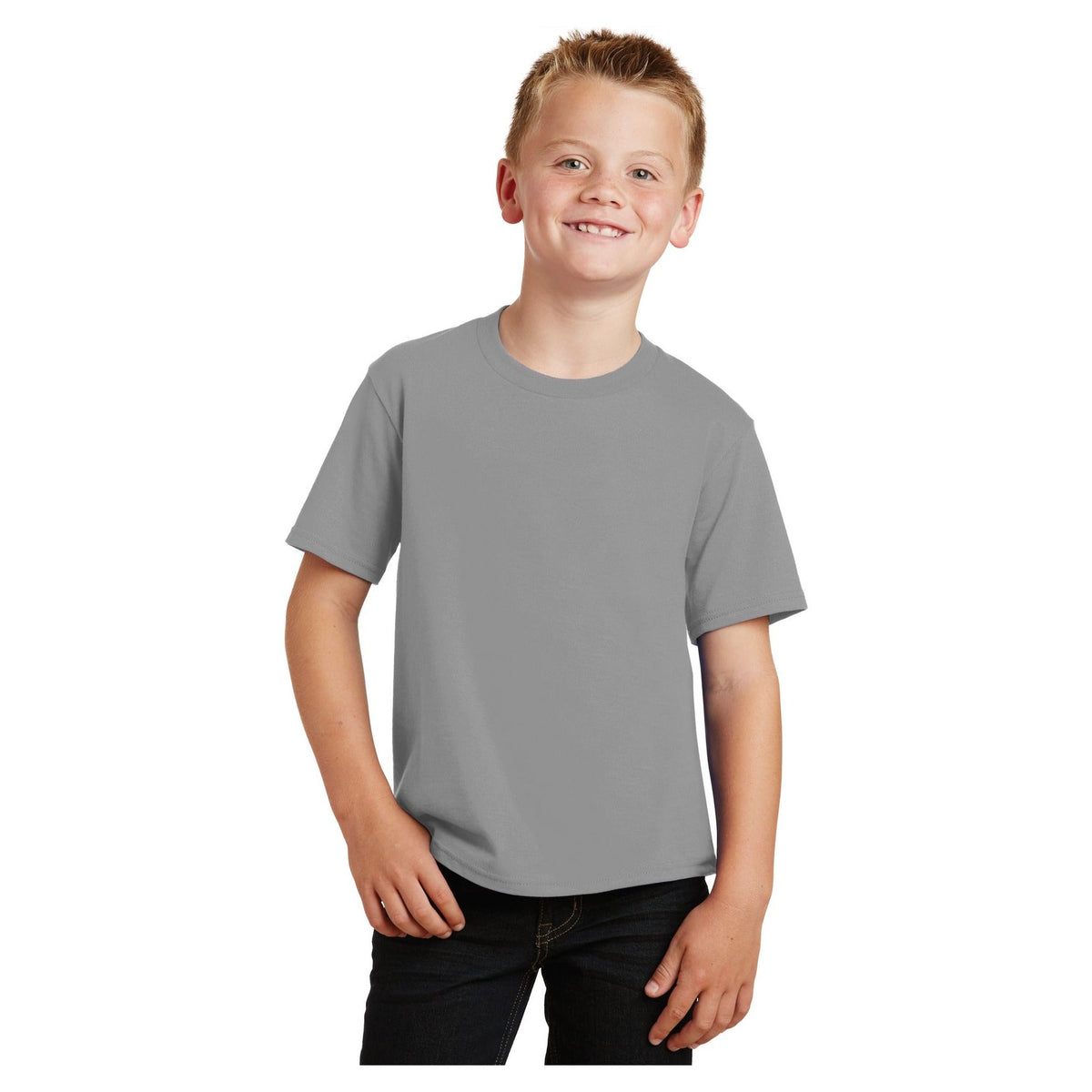 Port & Company ® Youth Fan Favorite Tee. PC450Y - Medium Grey - Port & Company PC450Y T-Shirts Port & Company Medium Grey XS