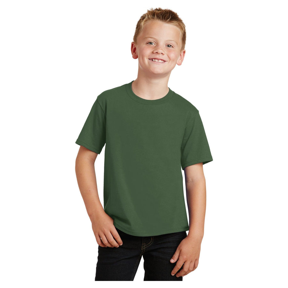 Port & Company ® Youth Fan Favorite Tee. PC450Y - Olive - Port & Company PC450Y T-Shirts Port & Company Olive XS