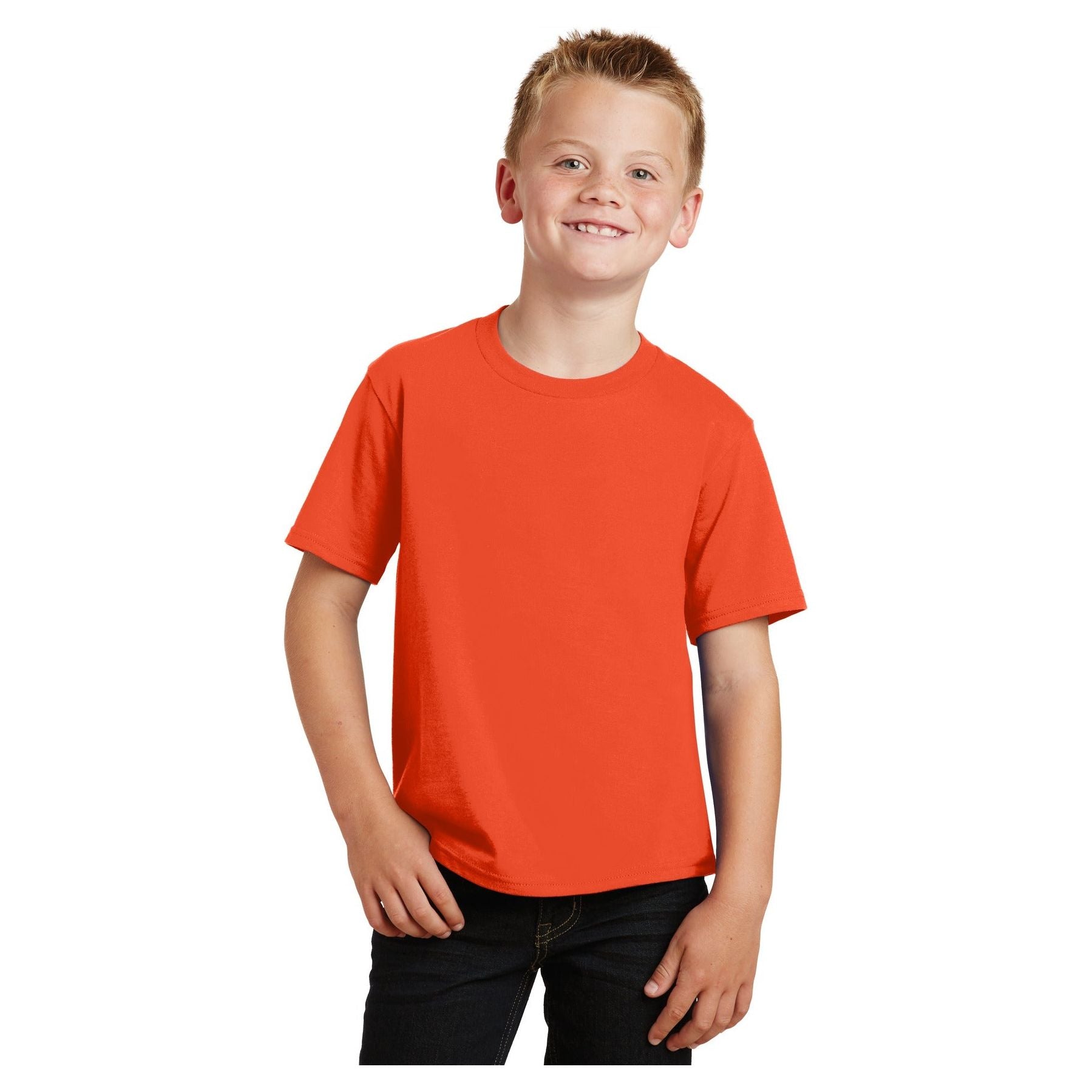 Port & Company ® Youth Fan Favorite Tee. PC450Y - Orange - Port & Company PC450Y T-Shirts Port & Company Orange XS