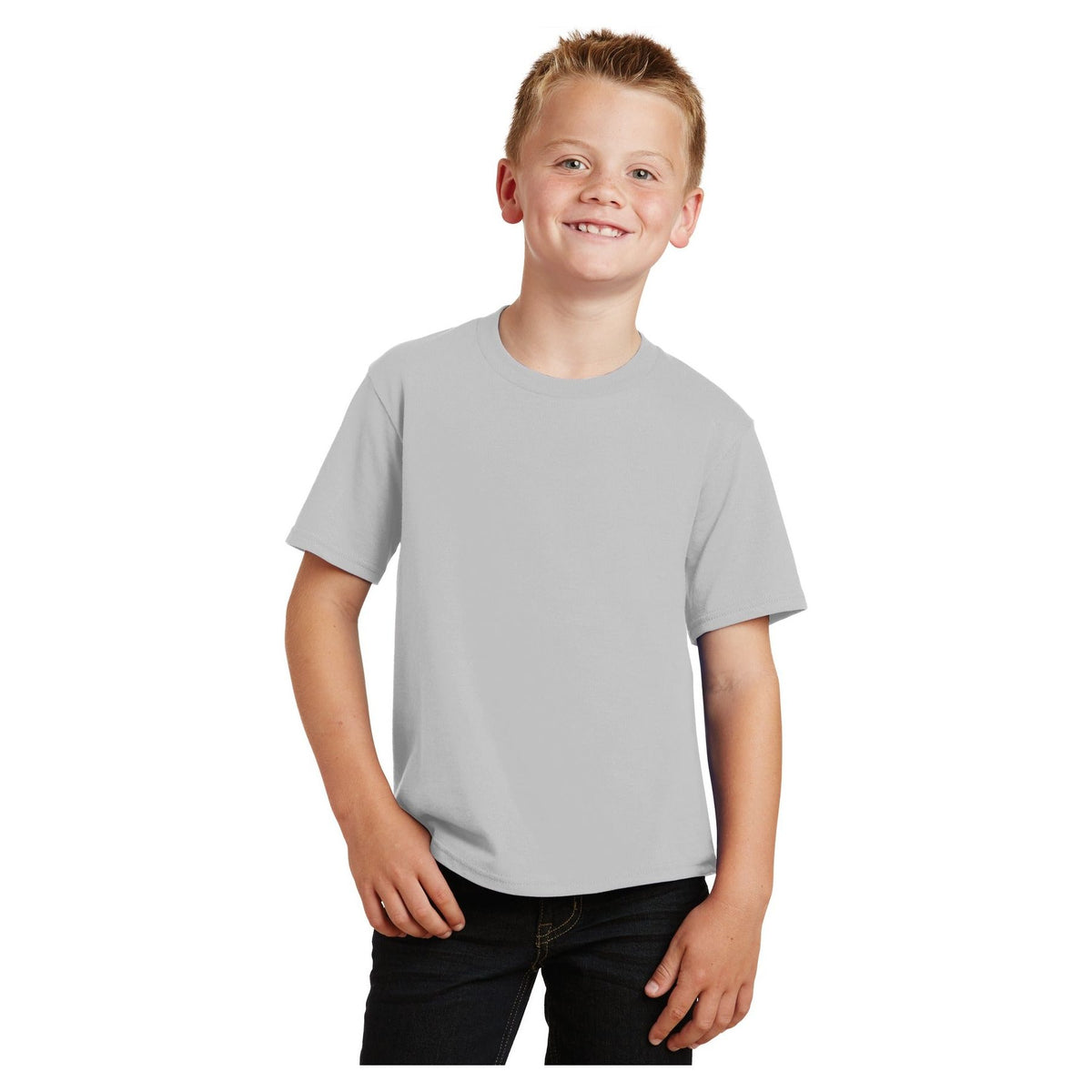 Port & Company ® Youth Fan Favorite Tee. PC450Y - Silver - Port & Company PC450Y T-Shirts Port & Company Silver XS