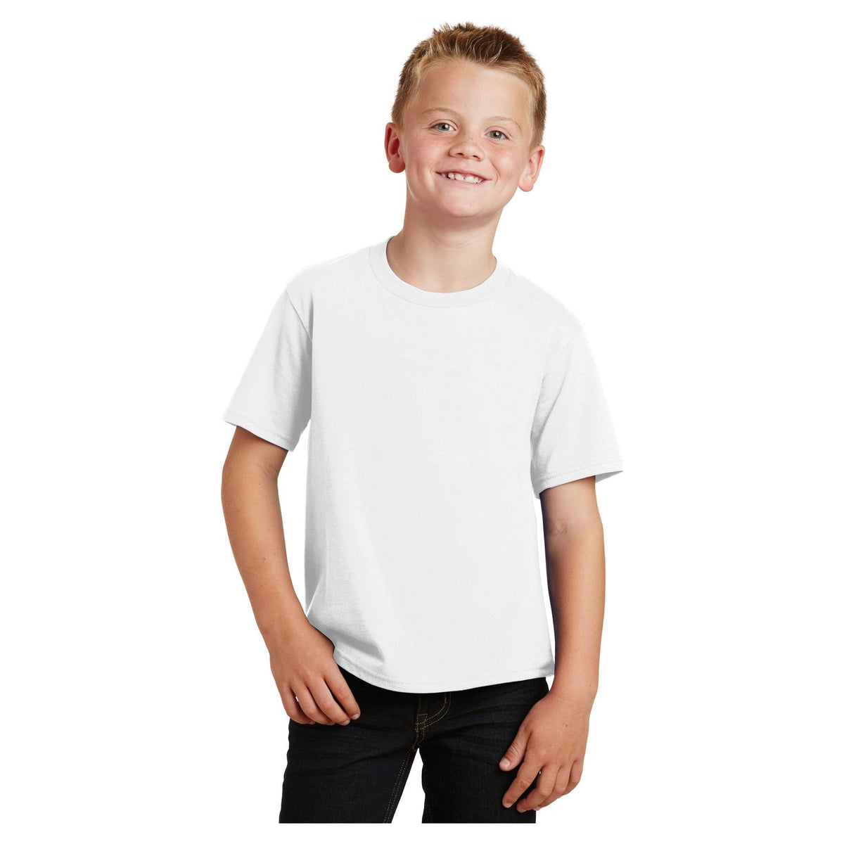 Port & Company ® Youth Fan Favorite Tee. PC450Y - White - Port & Company PC450Y T-Shirts Port & Company White XS