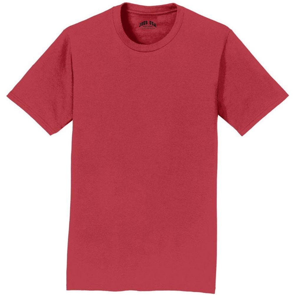 Soft Cotton Lightweight T-Shirt for Men by Joe's USA - CardinalRed T-Shirts Joe's USA Cardinal Red S